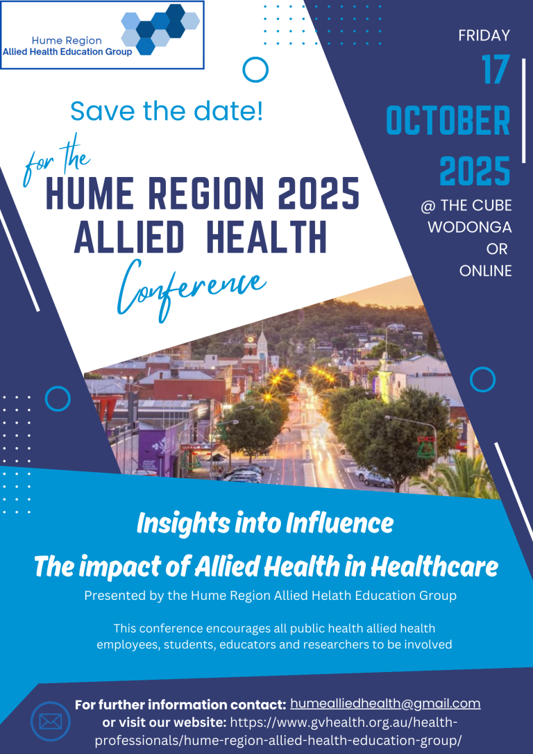 Hume Region Allied Health Conference 2025 - GV Health